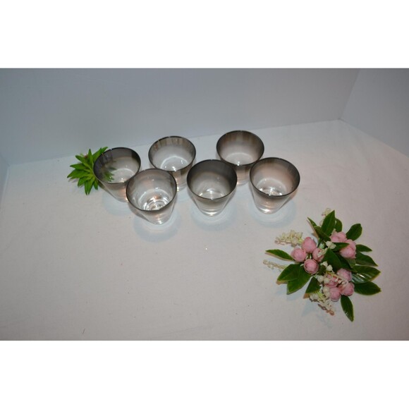 Vintage Silver Shot Glasses Ombre 1960s - Picture 5 of 5